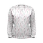 Whimsical Feather Pattern, soft colors, Women s Sweatshirt