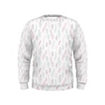 Whimsical Feather Pattern, soft colors, Kids  Sweatshirt