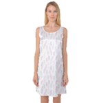 Whimsical Feather Pattern, soft colors, Sleeveless Satin Nightdress