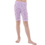 Whimsical Feather Pattern, pink & purple, Kid s Mid Length Swim Shorts
