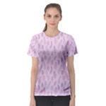 Whimsical Feather Pattern, pink & purple, Women s Sport Mesh Tee
