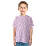 Whimsical Feather Pattern, pink & purple, Kid s Sport Mesh Tee