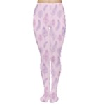 Whimsical Feather Pattern, pink & purple, Tights