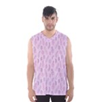 Whimsical Feather Pattern, pink & purple, Men s Basketball Tank Top