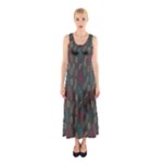Whimsical Feather Pattern, autumn colors, Sleeveless Maxi Dress