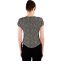 Whimsical Feather Pattern, autumn colors, Crew Neck Crop Top View2
