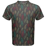 Whimsical Feather Pattern, autumn colors, Men s Cotton Tee