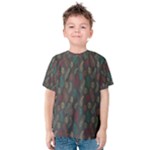 Whimsical Feather Pattern, autumn colors, Kid s Cotton Tee
