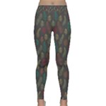 Whimsical Feather Pattern, autumn colors, Yoga Leggings