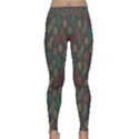 Whimsical Feather Pattern, autumn colors, Yoga Leggings View1