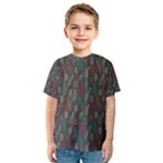 Whimsical Feather Pattern, autumn colors, Kid s Sport Mesh Tee