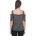 Whimsical Feather Pattern, autumn colors, Women s Cutout Shoulder Tee View2