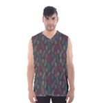 Whimsical Feather Pattern, autumn colors, Men s Basketball Tank Top