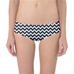 Black & White Zigzag Pattern Classic Bikini Bottoms