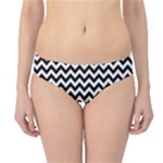 Black & White Zigzag Pattern Hipster Bikini Bottoms
