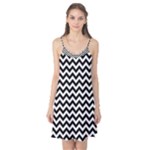 Black & White Zigzag Pattern Camis Nightgown