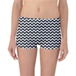 Black & White Zigzag Pattern Reversible Boyleg Bikini Bottoms