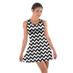 Black & White Zigzag Pattern Racerback Dresses