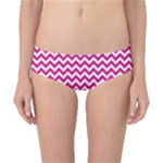 Hot Pink & White Zigzag Pattern Classic Bikini Bottoms