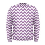 Lilac Purple & White Zigzag Pattern Men s Sweatshirt
