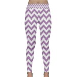 Lilac Purple & White Zigzag Pattern Yoga Leggings
