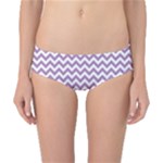 Lilac Purple & White Zigzag Pattern Classic Bikini Bottoms