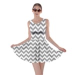 Medium Grey & White Zigzag Pattern Skater Dress