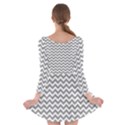 Medium Grey & White Zigzag Pattern Long Sleeve Skater Dress View2