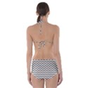 Medium Grey & White Zigzag Pattern Cut-Out One Piece Swimsuit View2