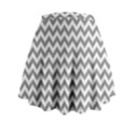 Medium Grey & White Zigzag Pattern Mini Flare Skirt View2