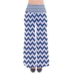 Navy Blue & White Zigzag Pattern Pants by Zandiepants