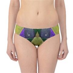 Purple Yellow Stone Abstract Hipster Bikini Bottoms by BrightVibesDesign