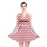 Poppy Red & White Zigzag Pattern Reversible Skater Dress