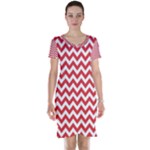 Poppy Red & White Zigzag Pattern Short Sleeve Nightdress