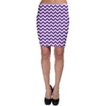 Royal Purple & White Zigzag Pattern Bodycon Skirt