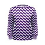 Royal Purple & White Zigzag Pattern Women s Sweatshirt