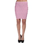 Soft Pink & White Zigzag Pattern Bodycon Skirt