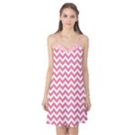 Soft Pink & White Zigzag Pattern Camis Nightgown