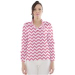 Soft Pink & White Zigzag Pattern Wind Breaker (Women)
