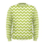 Spring Green & White Zigzag Pattern Men s Sweatshirt