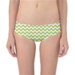Spring Green & White Zigzag Pattern Classic Bikini Bottoms