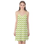 Spring Green & White Zigzag Pattern Camis Nightgown