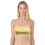 Sunny Yellow & White Zigzag Pattern Bandeau Top