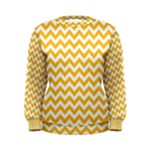 Sunny Yellow & White Zigzag Pattern Women s Sweatshirt