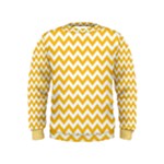 Sunny Yellow & White Zigzag Pattern Kids  Sweatshirt