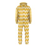 Sunny Yellow & White Zigzag Pattern Hooded Jumpsuit (Kids)