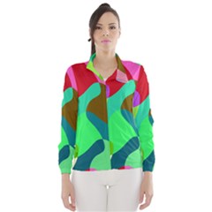 Retro Shapes                                   Wind Breaker (women) by LalyLauraFLM