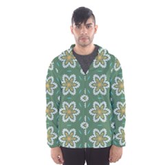 Yellow Flowers Pattern                                    Mesh Lined Wind Breaker (men) by LalyLauraFLM