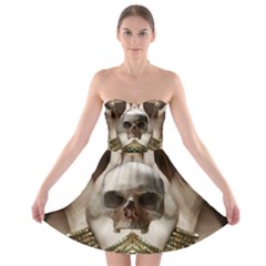 Skull Magic Strapless Dresses by icarusismartdesigns