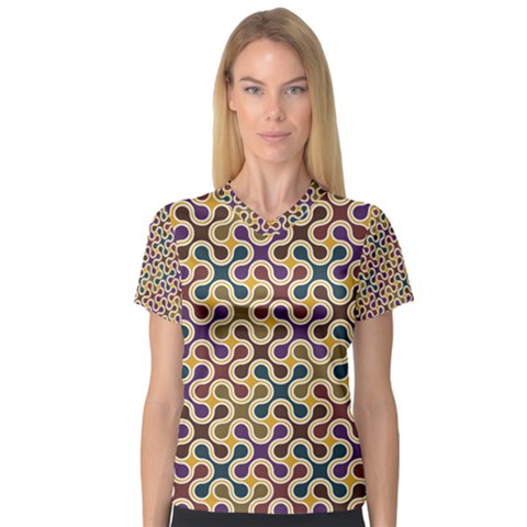 Funky Reg Women s V-neck Sport Mesh Tee by FunkyPatterns